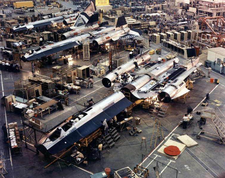 A-12 production at Lockheed Skunk Works, 1965